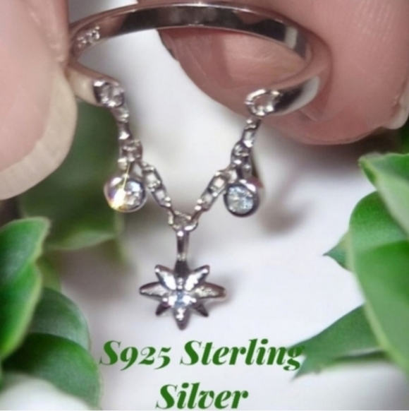 Jewelry - 925 Sterling Silver Star Charm Ring